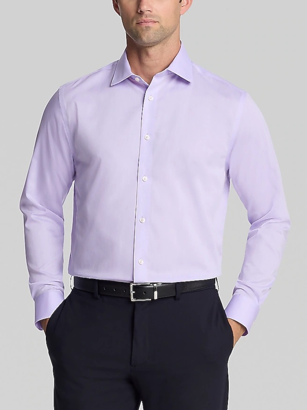 Roundtree & Yorke Gold Label Lavender Dress Shirt 16|33– 80’s Non-Iron Pin-Point